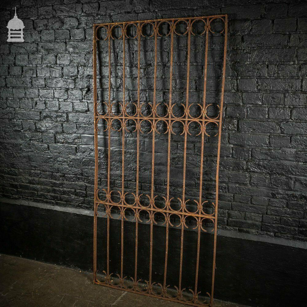 Simple 19th C Wrought Iron Railing Panel photo furniture