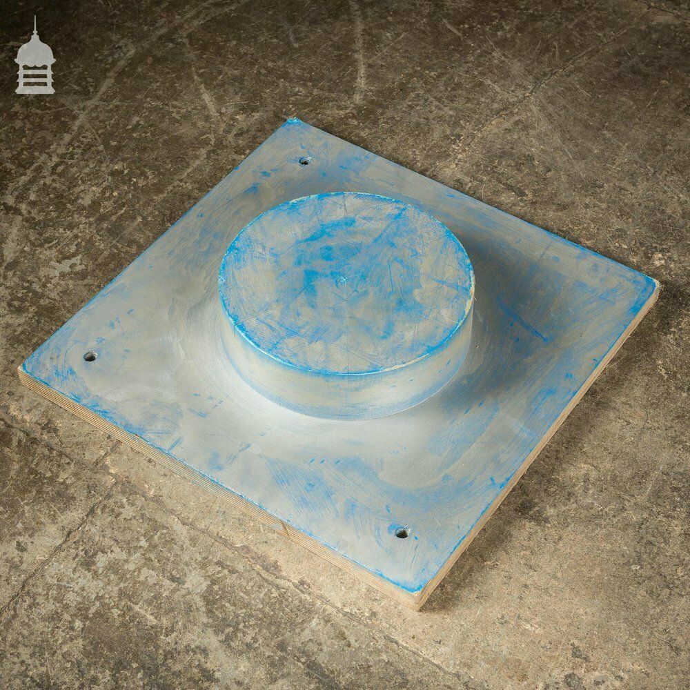 Pair Of Blue And Silver Industrial Factory Foundry Moulds photo vinterior