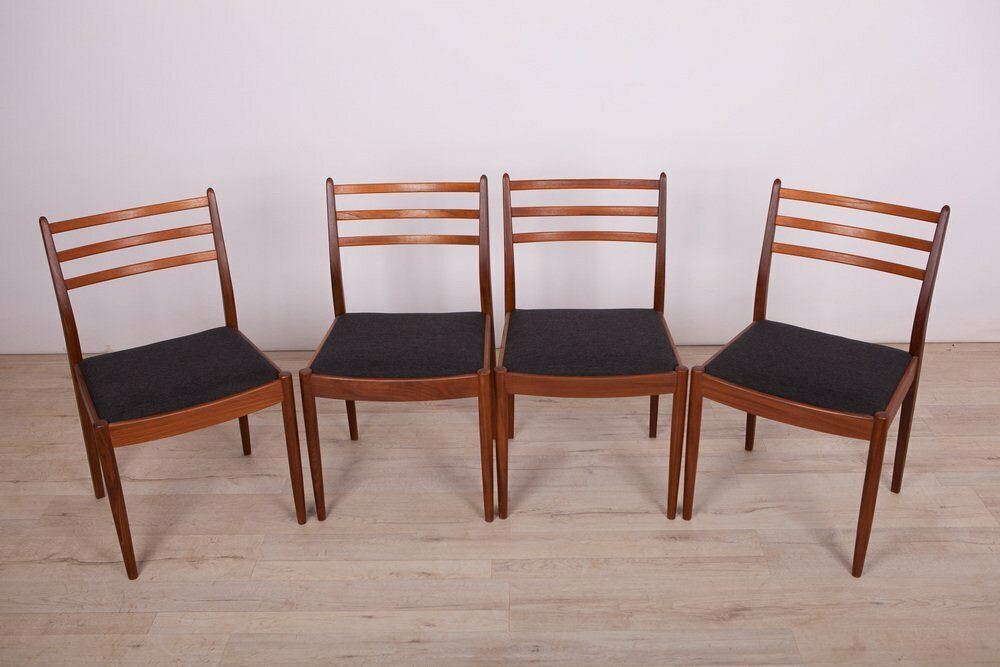 Fabric And Teak Dining Chairs By Victor Wilkins For G Plan, 1960s, Set Of 4 photo furniture