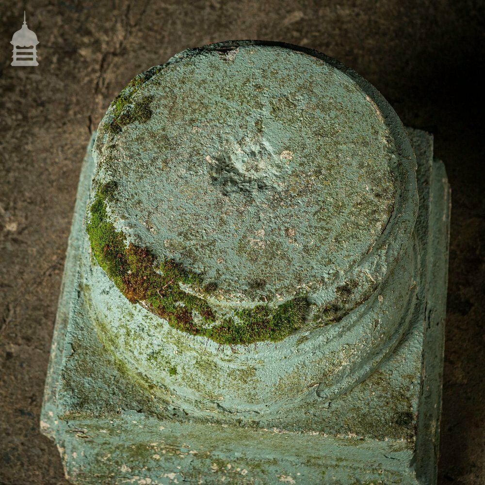 Pair Of Vintage Concrete Pillar Bases photo vinterior