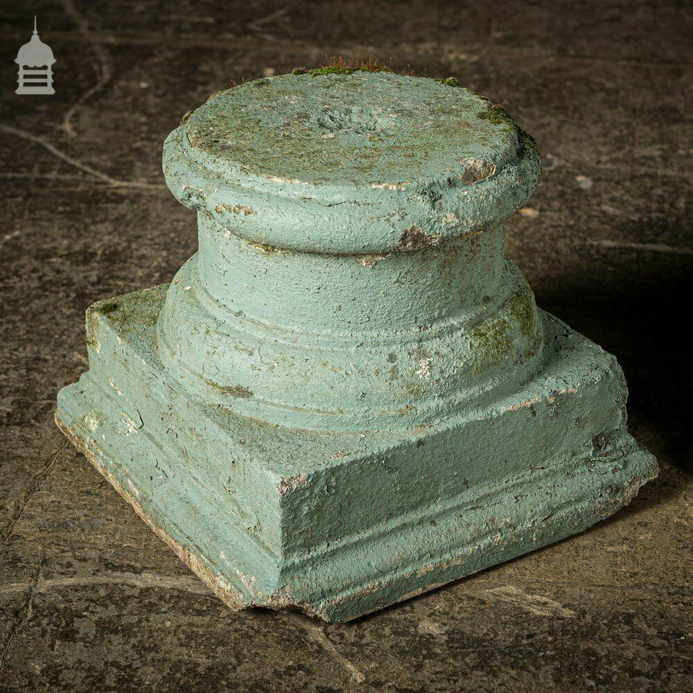 Garden Decor Pair Of Vintage Concrete Pillar Bases photo