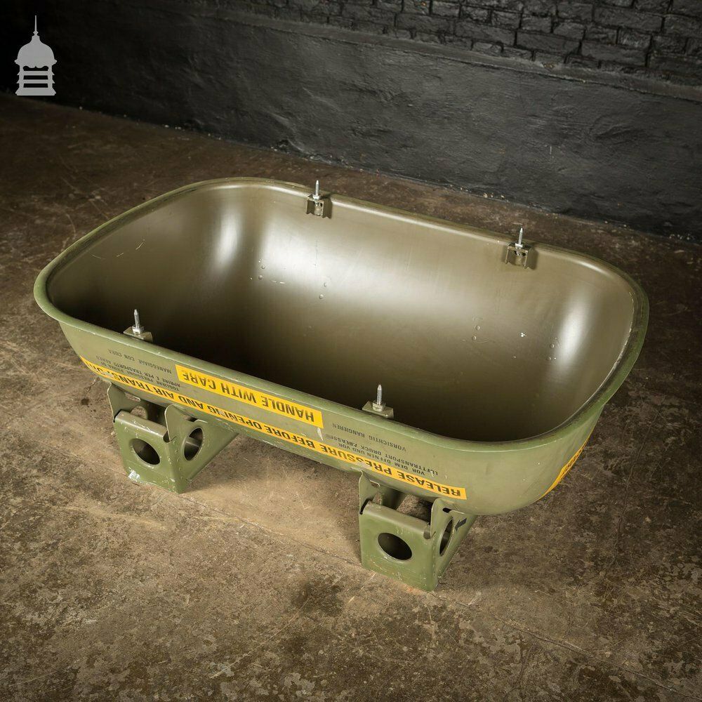 Industrial Aluminium Ex Raf Shipping Capsule Military Storage Crate Trough photo vintage