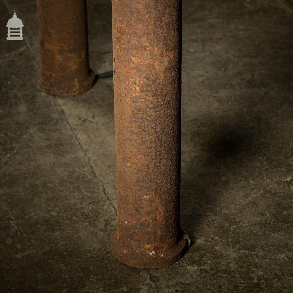 Set Of 5 Victorian Cast Iron Columns Pillars Stanchions photo vintage