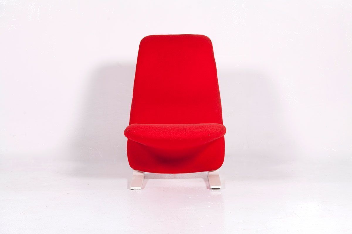 Red Concorde Lounge Chair By Pierre Paulin For Artifort, 1960s photo furniture
