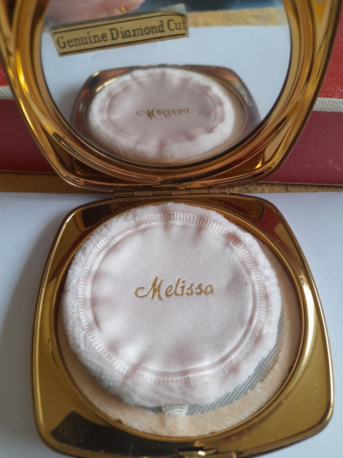 photo for sale Vintage Melissa Cigarette & Powder Compact Set