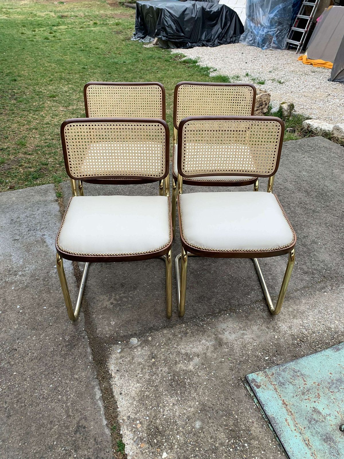 Marcel Breuer Cesca Chairs Italy 1970 photo for sale