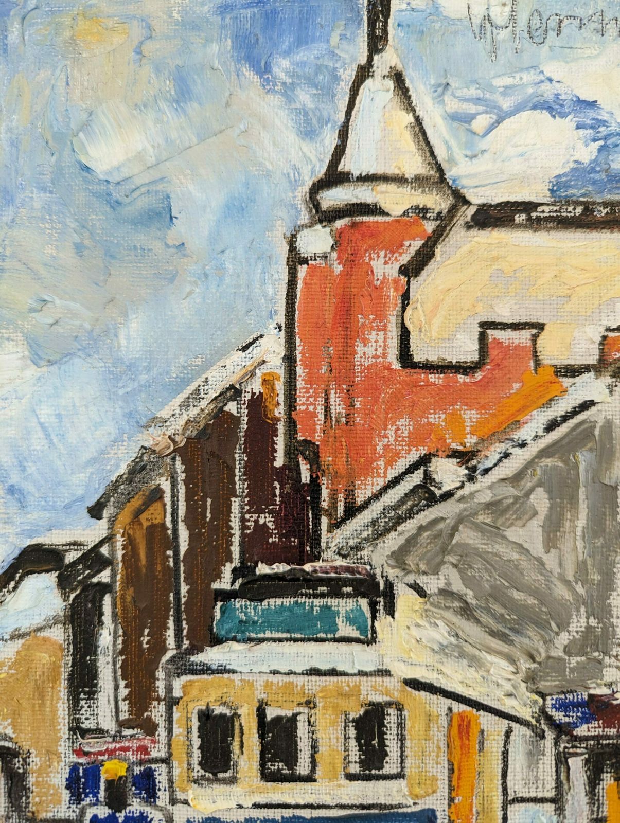photo for sale The Tram Oil Painting, Modernist