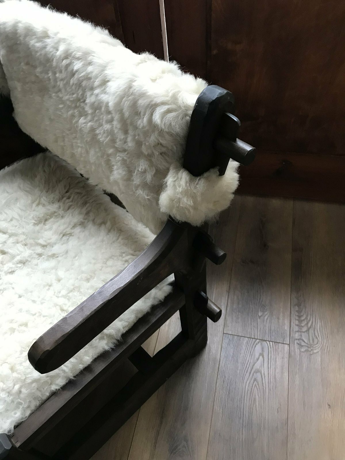 Mid Century Armchairs In Lambs Wool, Set Of 2 By Szedleczky photo vinterior