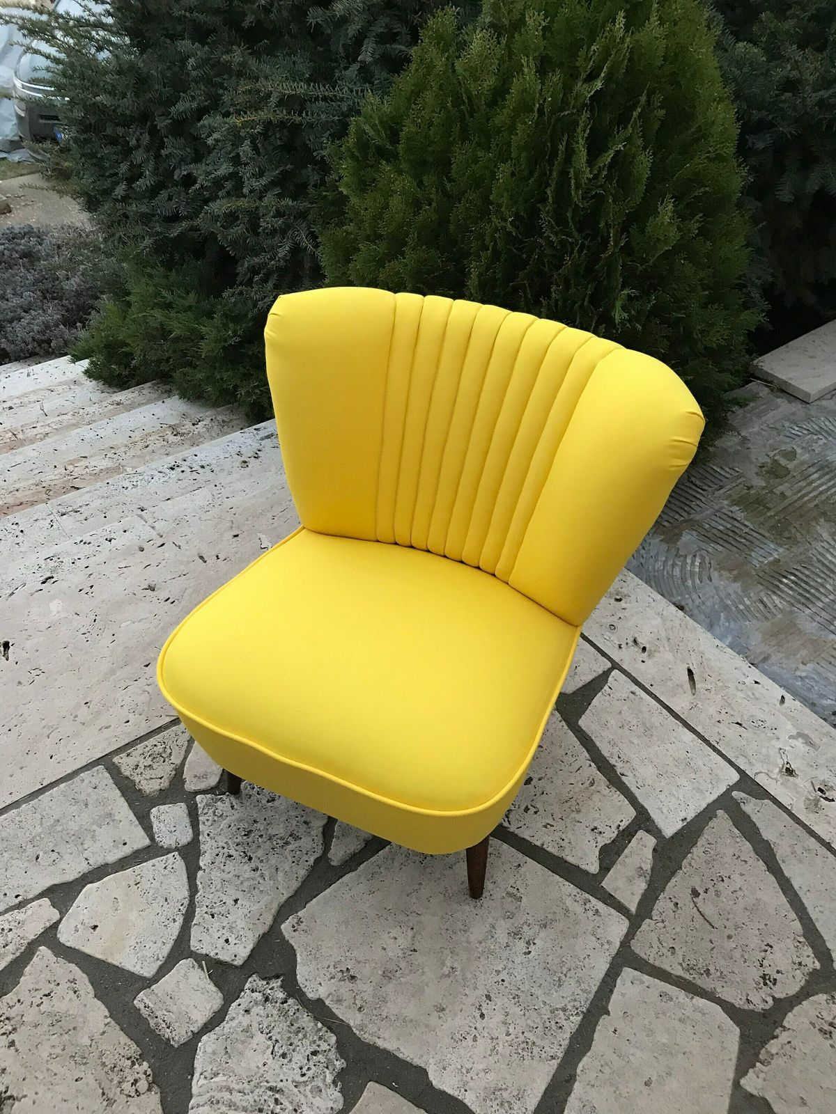 Yellow Cocktail Chair, 1960s, Vintage