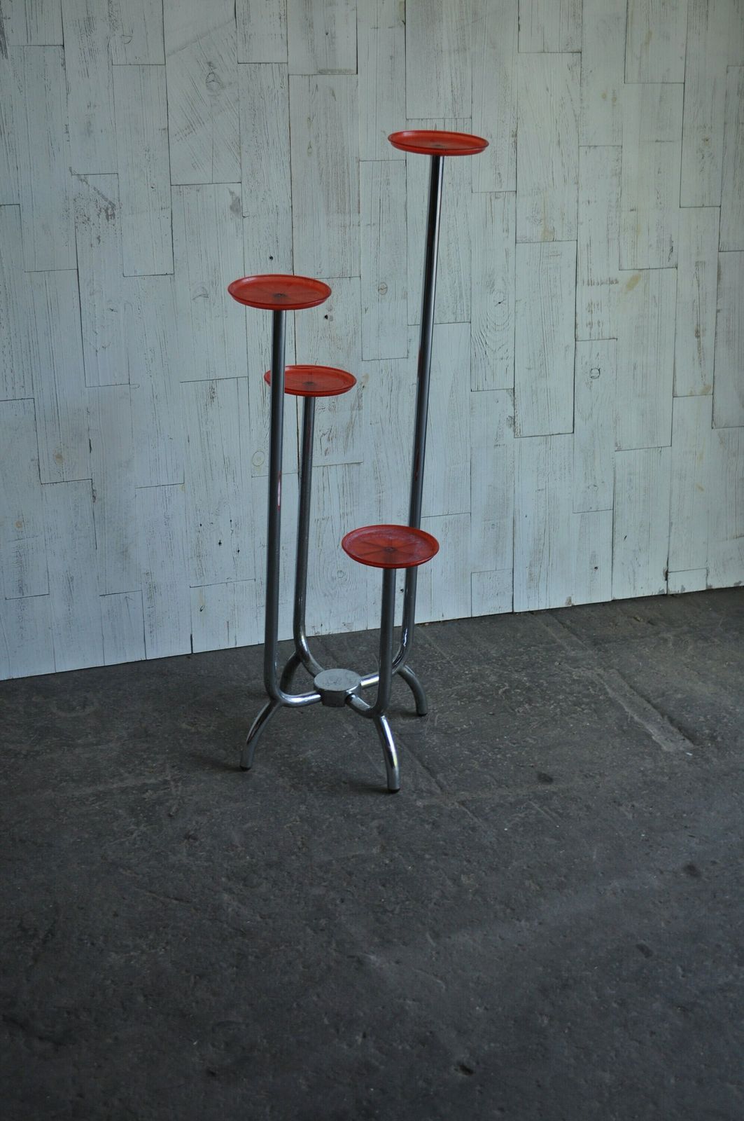 Bauhaus Chrome And Plastic Plant Stand, 1940s photo for sale