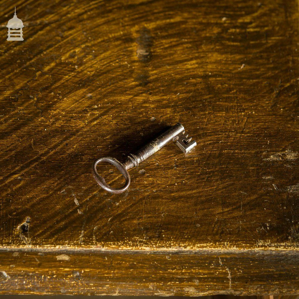 19th C Two Over Three Chest Of Drawers With Graining Finish And Key photo 804.0
