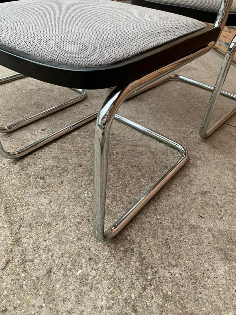 Mid Century Modern Italian Marcel Breuer B32 Cesca Chair, 70s Set Of 4 photo for sale
