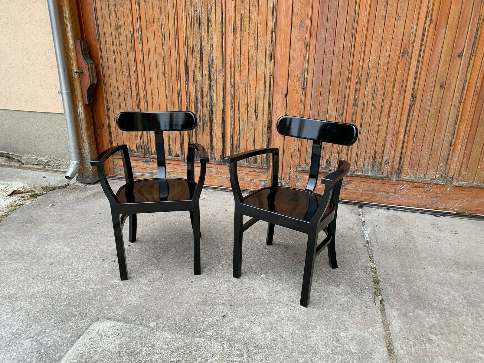 Art Deco stoelen van Lajos Kozma voor Woodworking Rt, jaren 1920, set van 2 photo Meubels