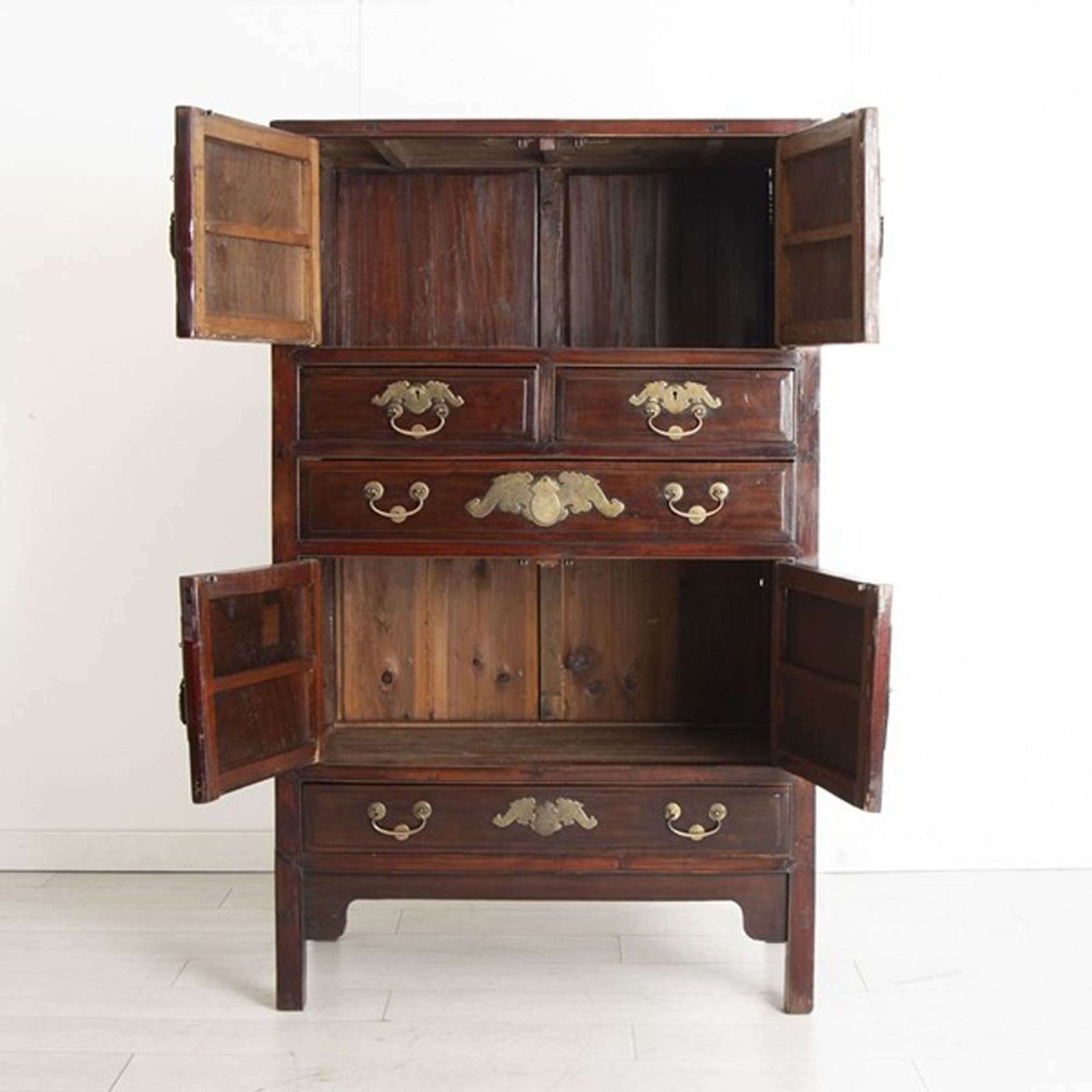 Chinese Lacquered Period Original Storage Cabinet C.1880s photo for sale