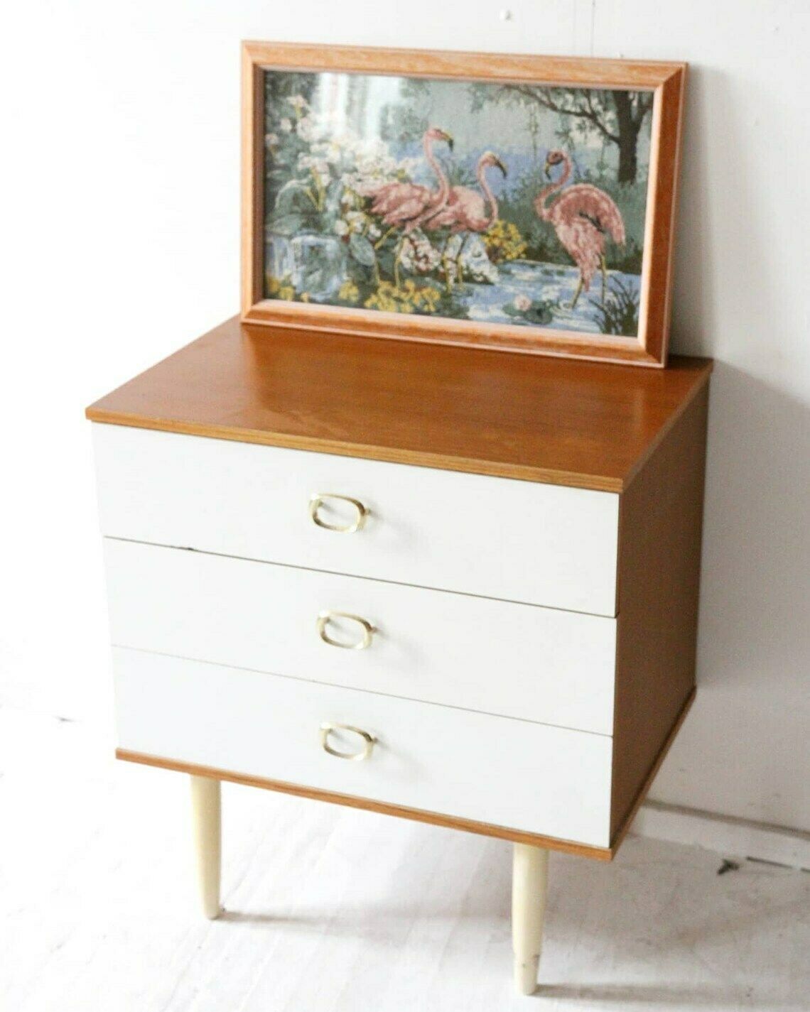 Vintage White Chest Of Drawers, 1960s photo furniture