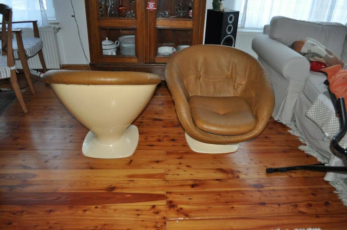 French Plastic Club Chairs By Rapfael Raffel, 1970s, Set Of 2 photo buy