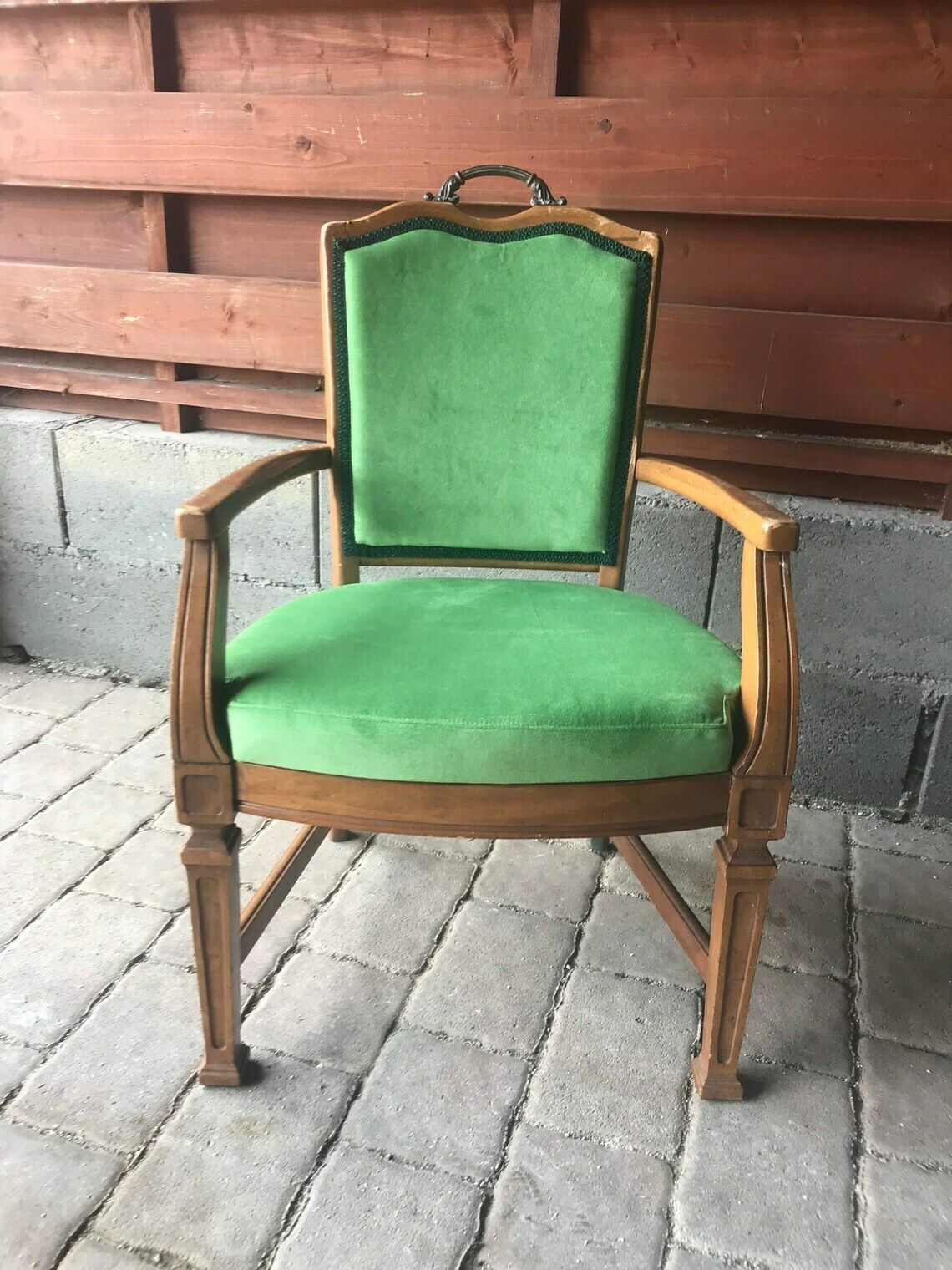 Vintage French Green Armchair, 1960s photo 836.0
