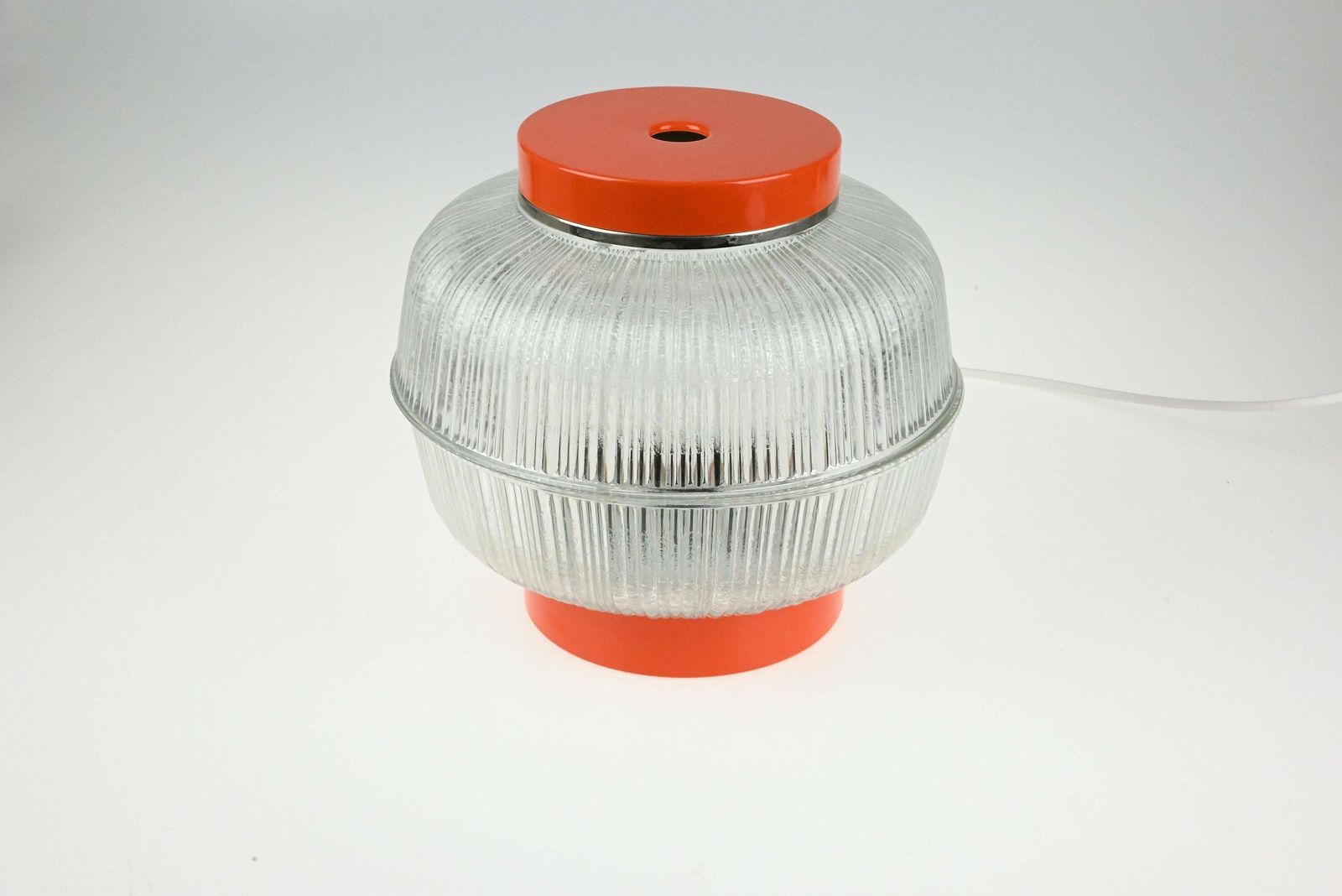 Mid Century Bureaulamp, Atomic Bureaulamp, Tafellamp, Bureaulamp, Nachtkastlamp, Mid Century Lamp, Oranje Lamp, Tafellicht, Retro Verlichting photo vinterior