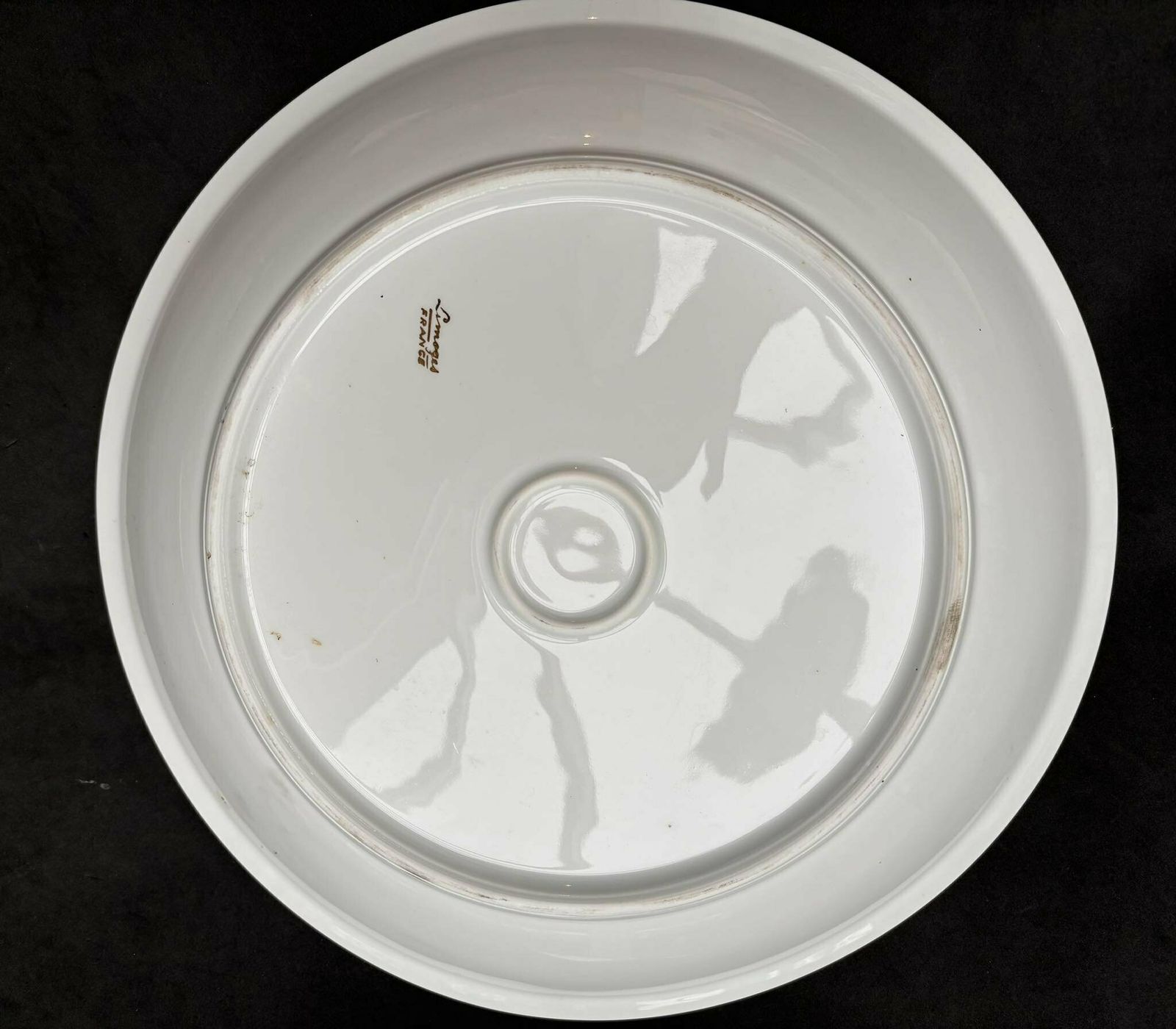Porcelain Limoges Serving Plate Scene Gallant Large Plate Scene Galante Discontinued Replacement White Golden Rim Romantic photo Home Decor