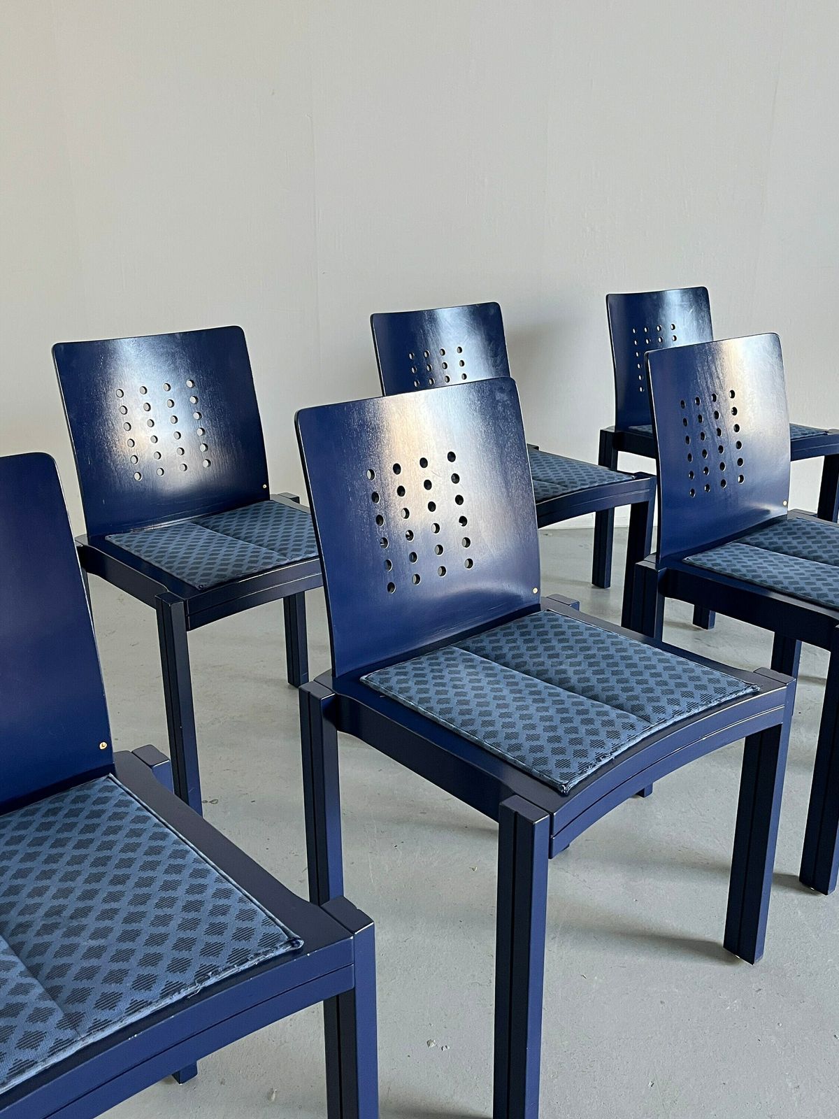 1 Of 20 Postmodern Memphis Era Original Thonet Vienna Sculptural Stackable Dining Chairs, Original And Signed, 1990s Austria photo for sale