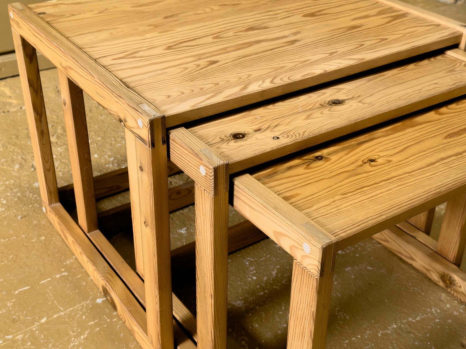 Pine Nesting Tables photo for sale