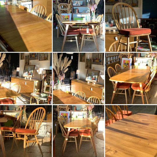Mid Century Ercol Grand Windsor Extending Table photo furniture