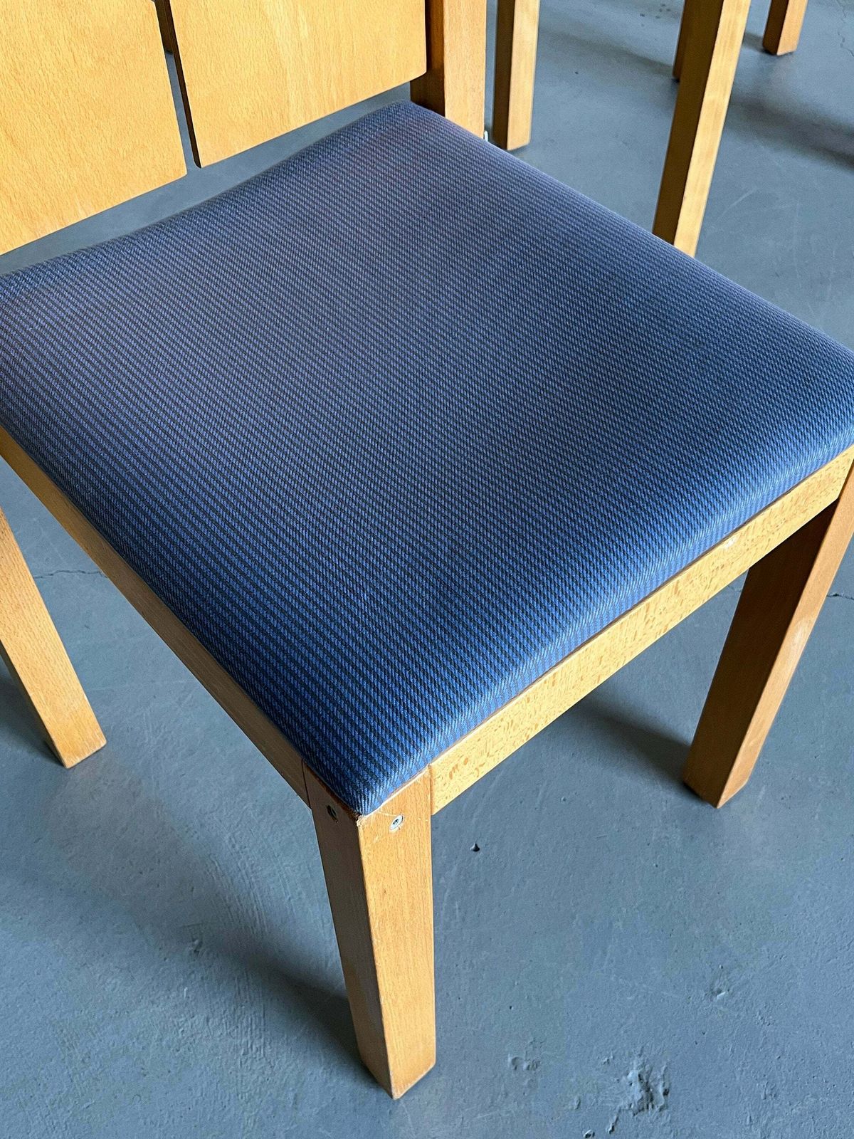 1 Of 6 Postmodern Sculptural Wooden Stackable Dining Chairs By Arno Votteler For Bisterfeld And Weiss, Germany 1980 photo vinterior