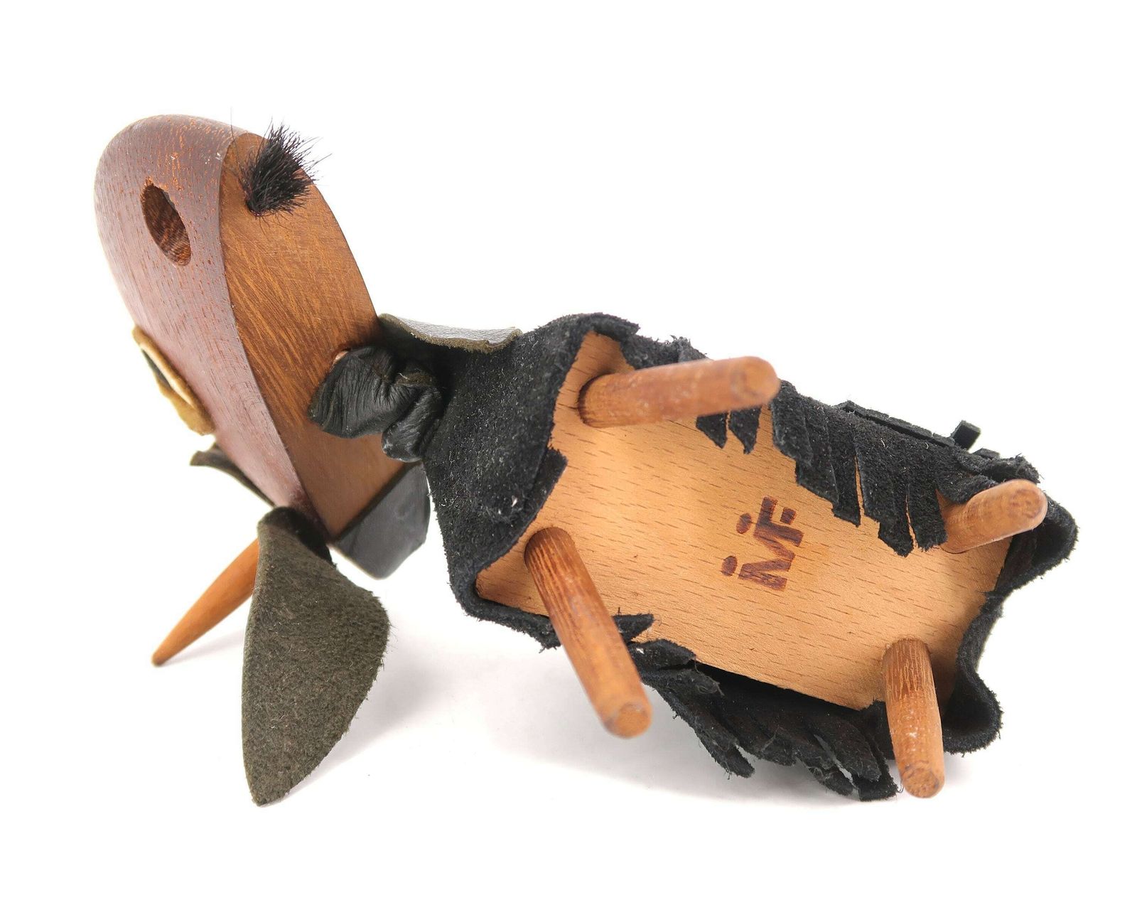 Frank Meisler Wooden Figurine, Goat, Made In Israel, 1960s / Sculpture, Judaica, Jewish Art photo 525.0
