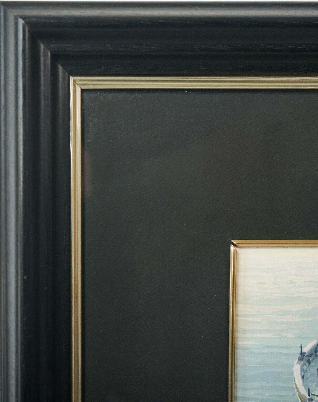 Two Framed Studies Of Fishing Boats   Signed Bosch photo Art