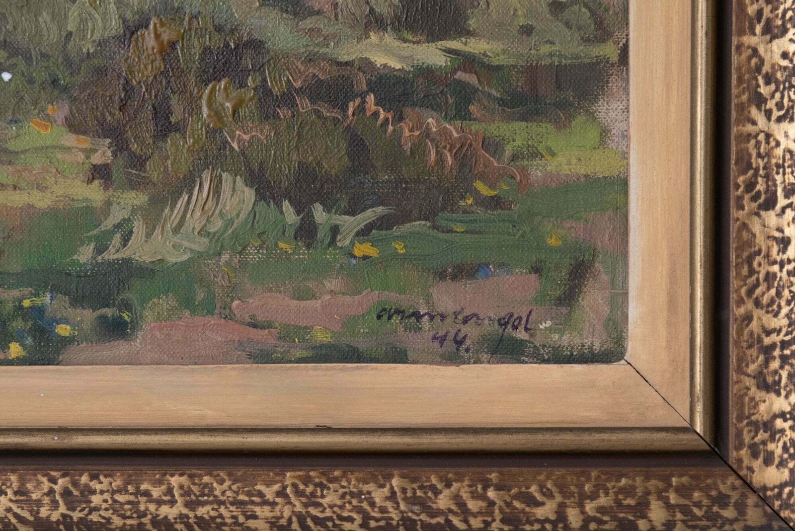 Catalaans Landschap – Gesigneerd Ingelijst Olieverf Op Doek photo 678.0