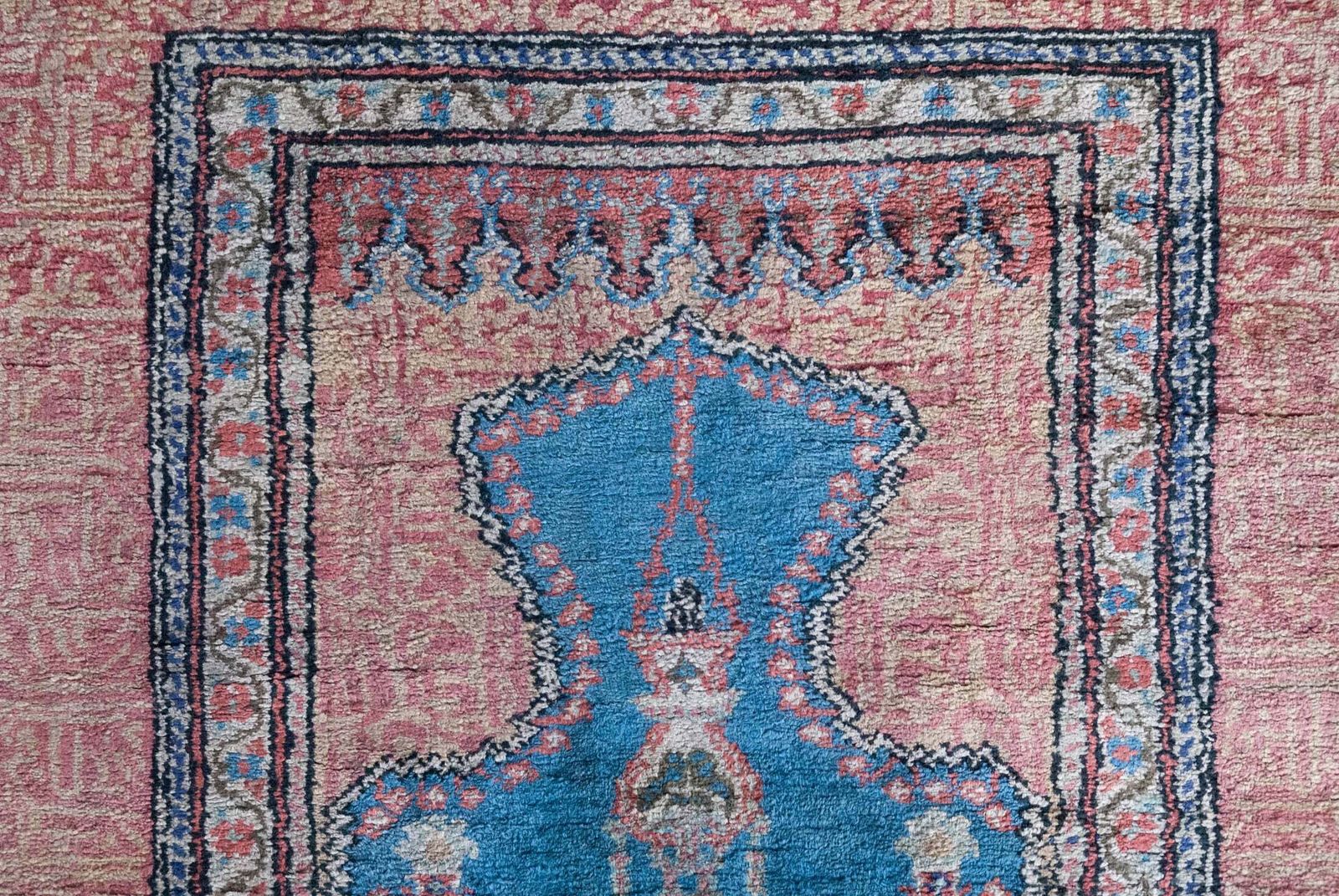 Pastelkleurig Handgeweven Vintage Vloerkleed photo for sale