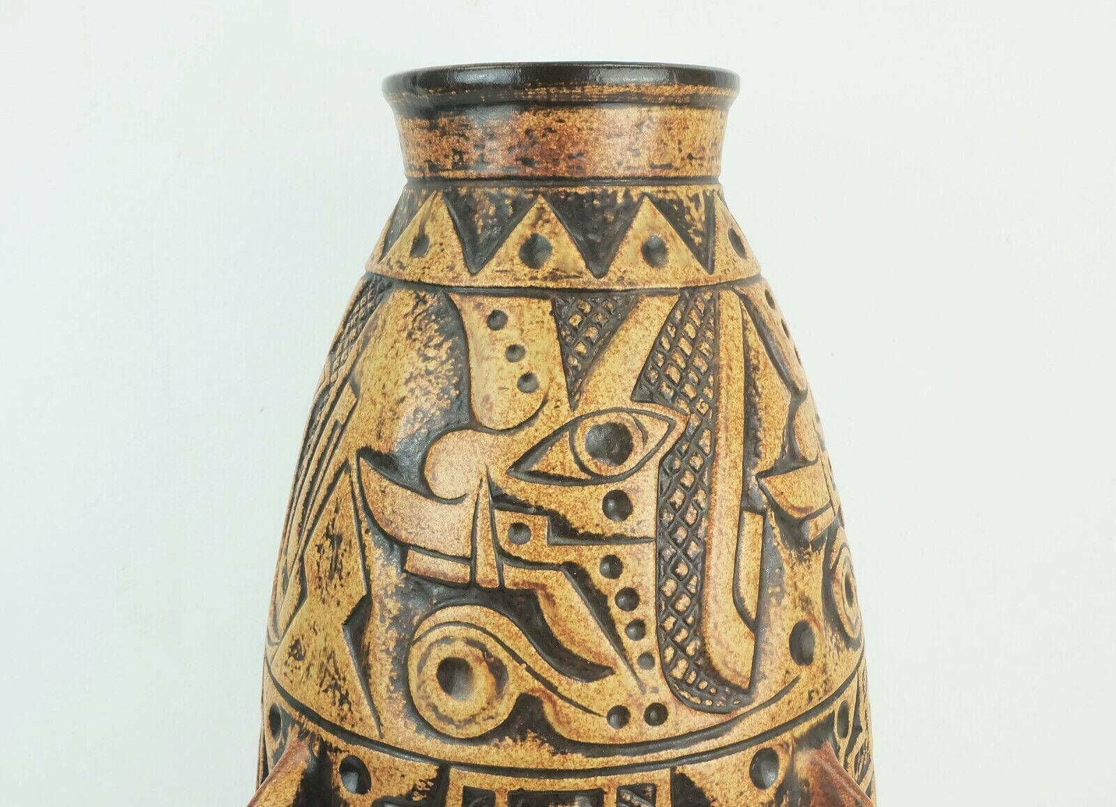 Huge And Rare Mid Century Floor Vase Anubis Jasba Model N 312 11 5 photo for sale