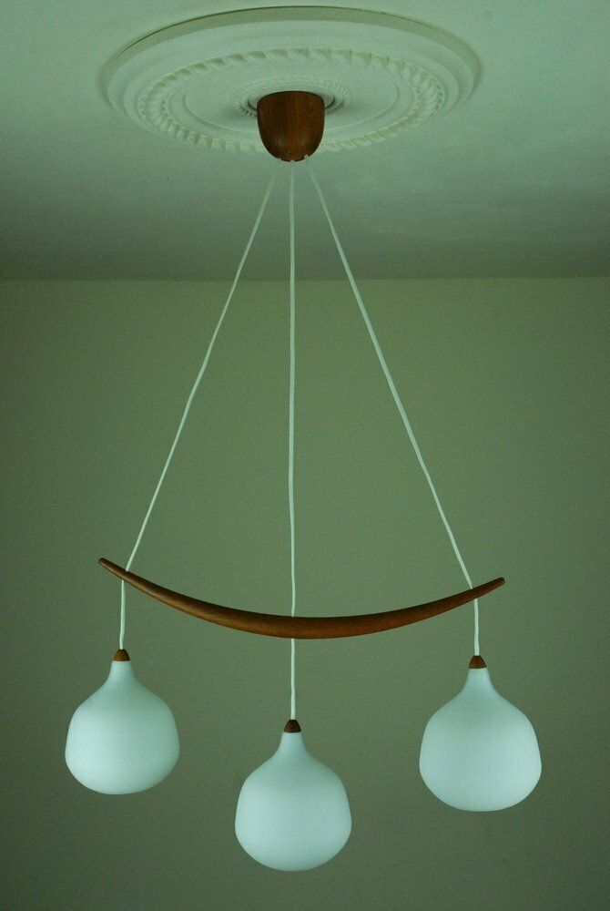 Model 512 Pendant By Uno & östen Kristiansson For Luxus, Vittsjö, Sweden, 1960s photo vintage