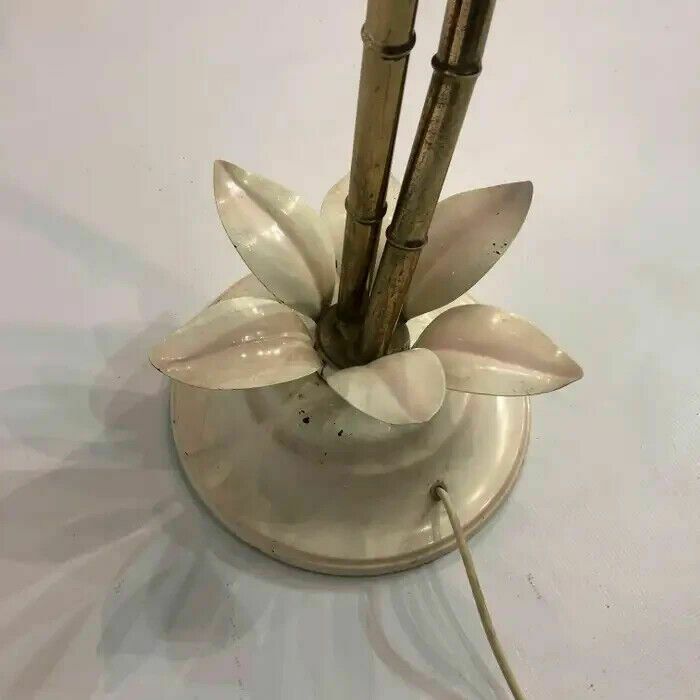 Two Branch Palm Tree Floor Lamp 1970s Italian Hollywood Regency Brass photo buy