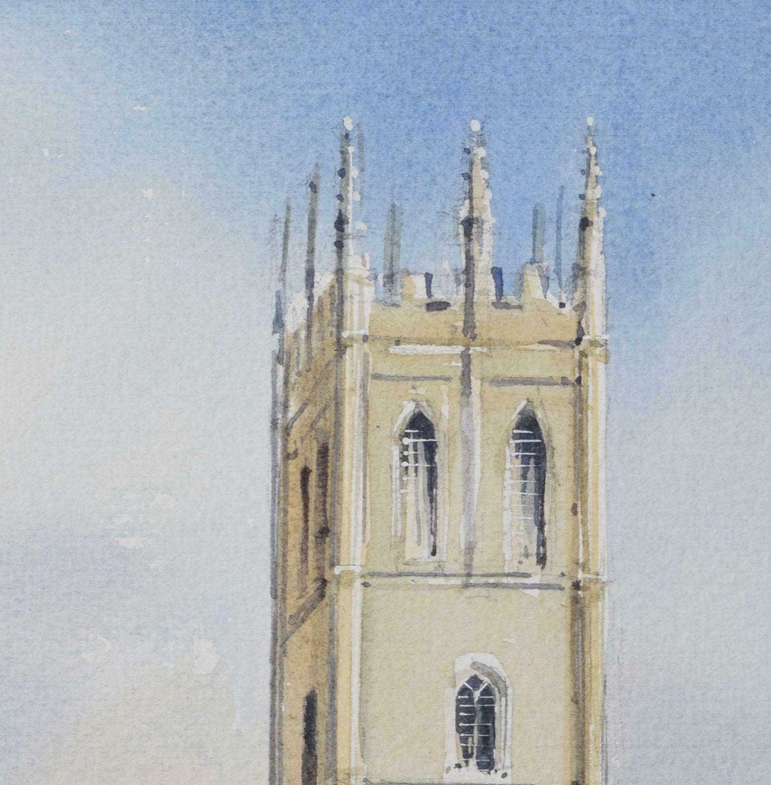 William Barnes Magdalen Tower, Oxford Watercolour By William Barnes photo furniture