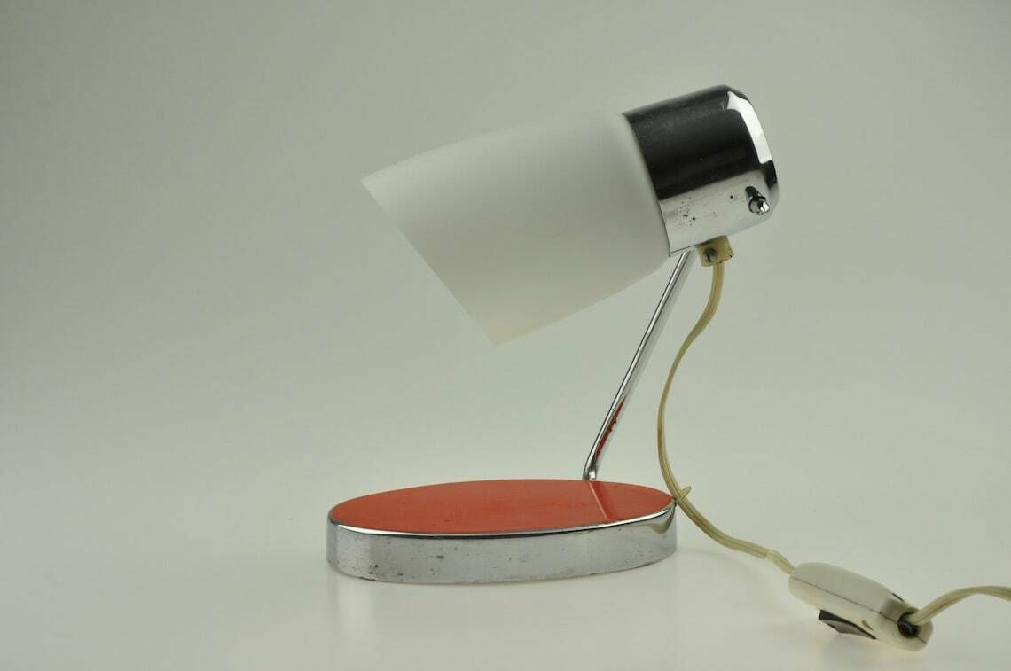 Mid Century Desk Lamp  Table Lamp  Desk Lamp  Bedside Lamp  Mid Cenutry Lamp Chrome Lamp  Table Light  Retro Lighting Art Deco Lamp photo vinterior