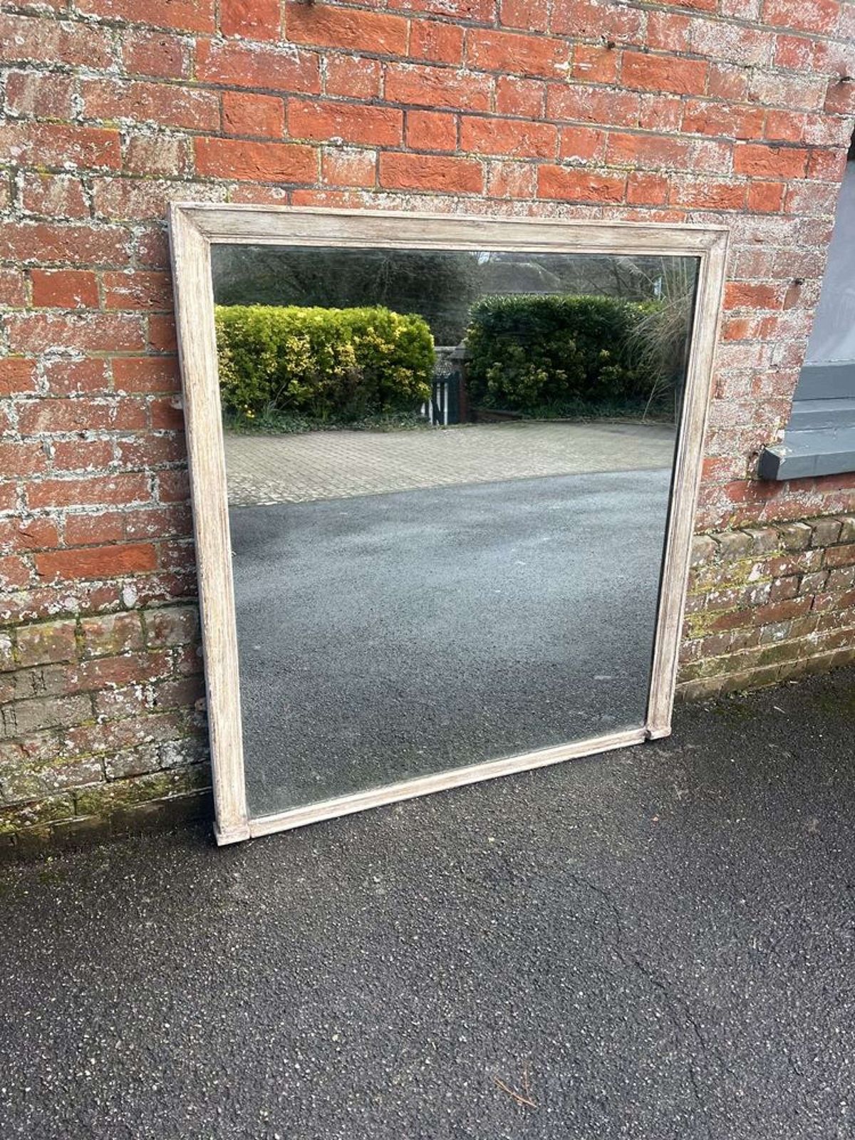 A Fabulous Large Antique English 19th C Plain Overmantle Mirror.