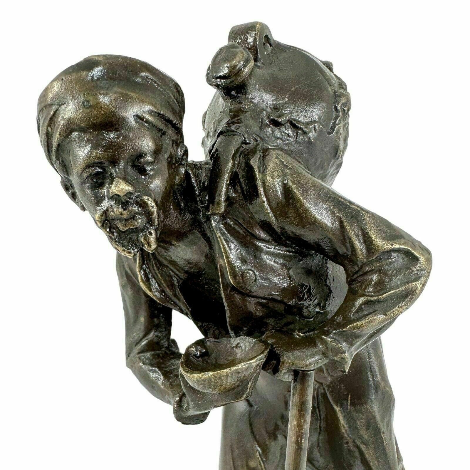 photo for sale Paul Ludwig Kowalczewski Bronze Sculpture Arab Water Carrier  Braunlich Langlotz