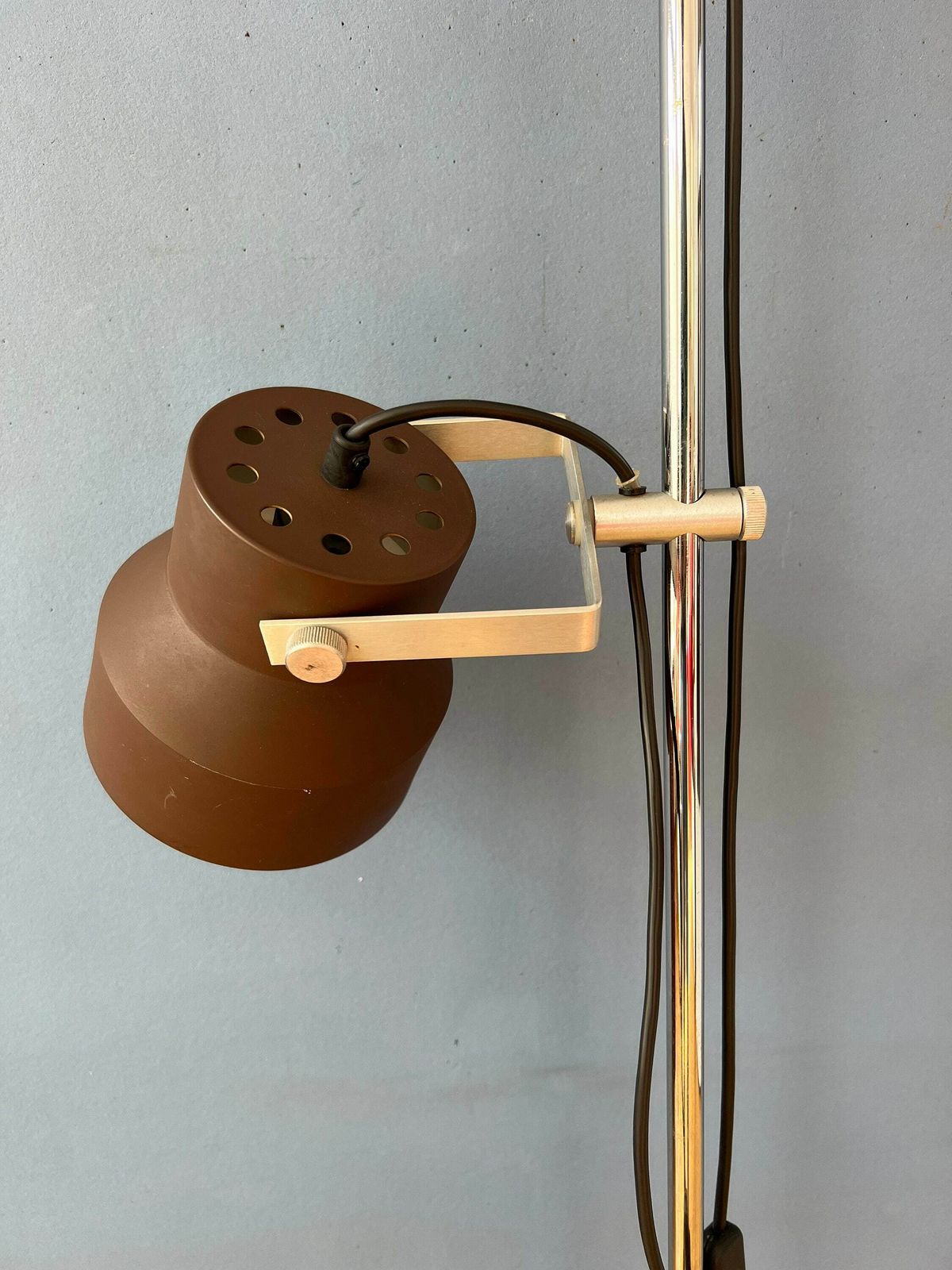 Bruine Anvia Mid Century Space Age Vloerlamp photo vintage