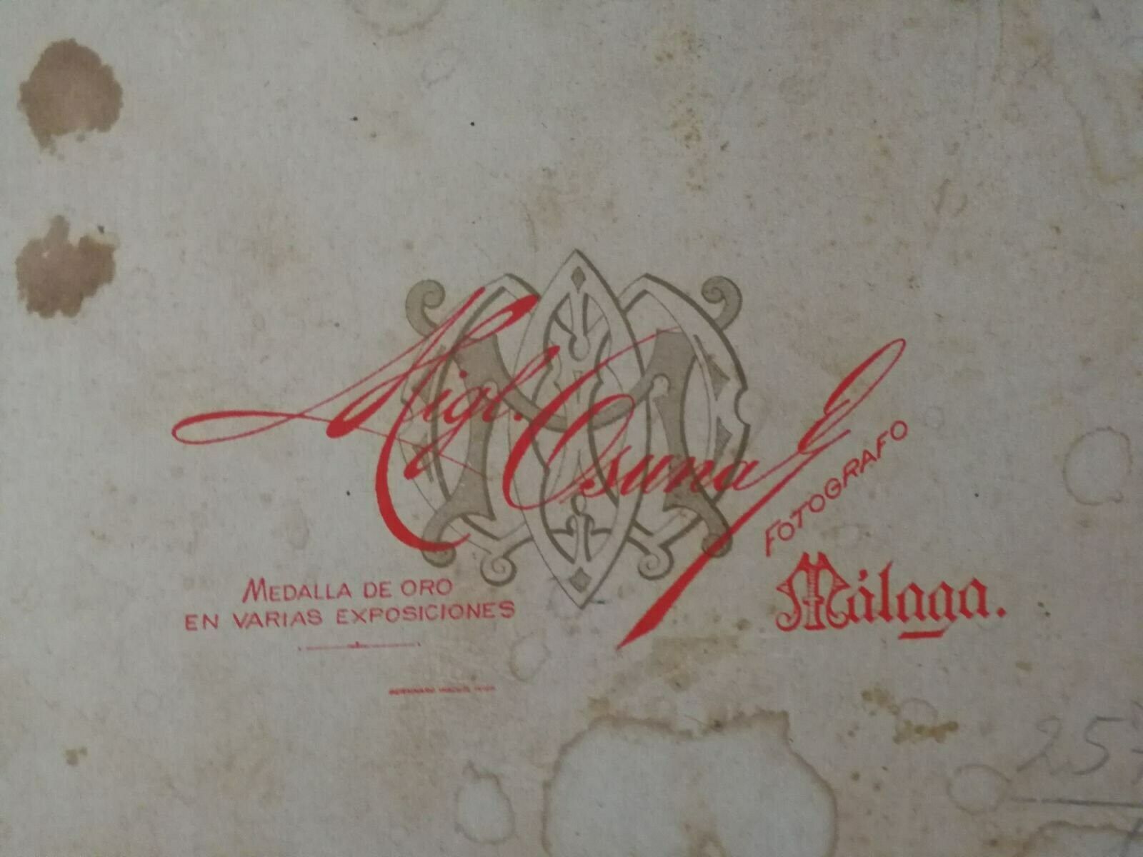Original Sketch Photograph Of Destroyed Work By Casasola, Signed 1895 photo vinterior