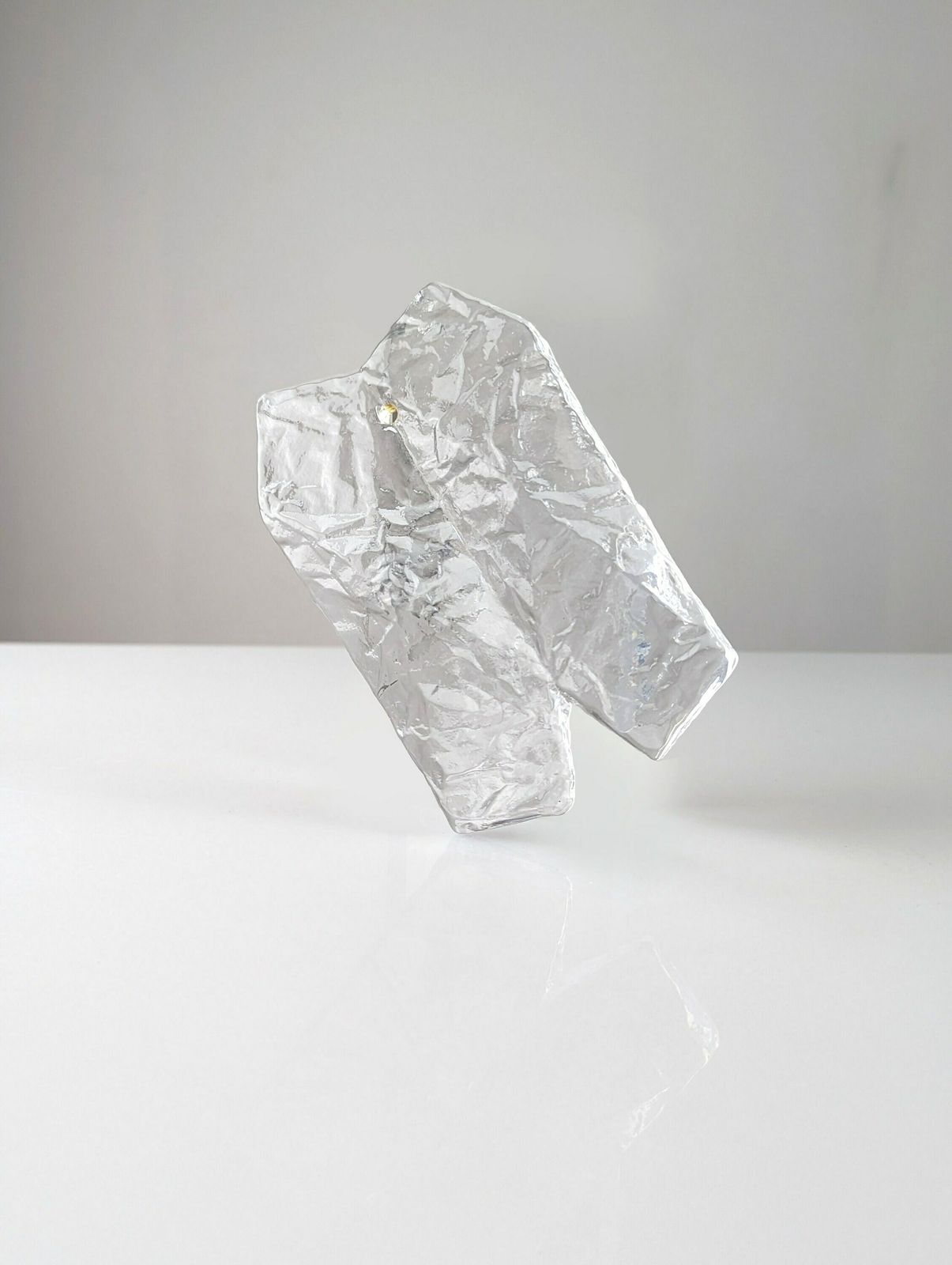 Set Of Eight Crystals Ice Glass Kalmar Franken 1960s photo furniture