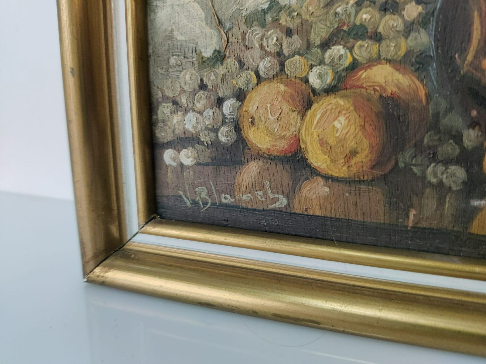 Nice Pair Of Still Lifes In Oil On Board Signed V. Blanes photo 161.0