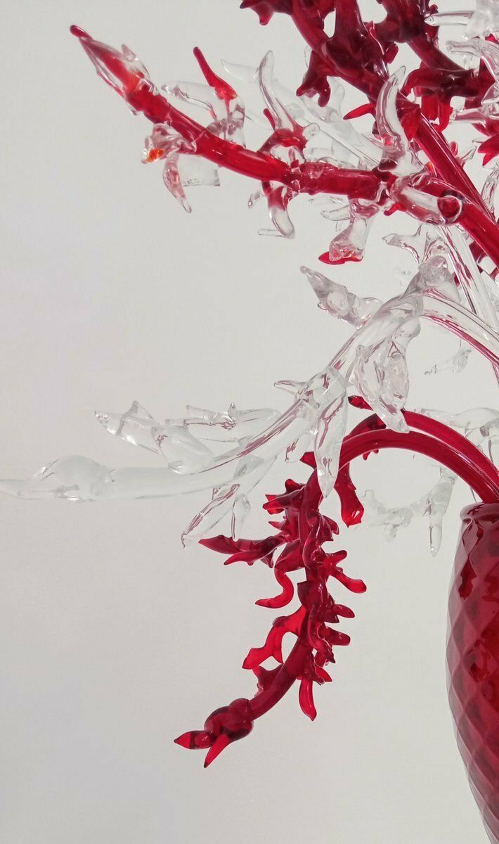 Lighting Red Murano Glass Chandelier, 1990s photo