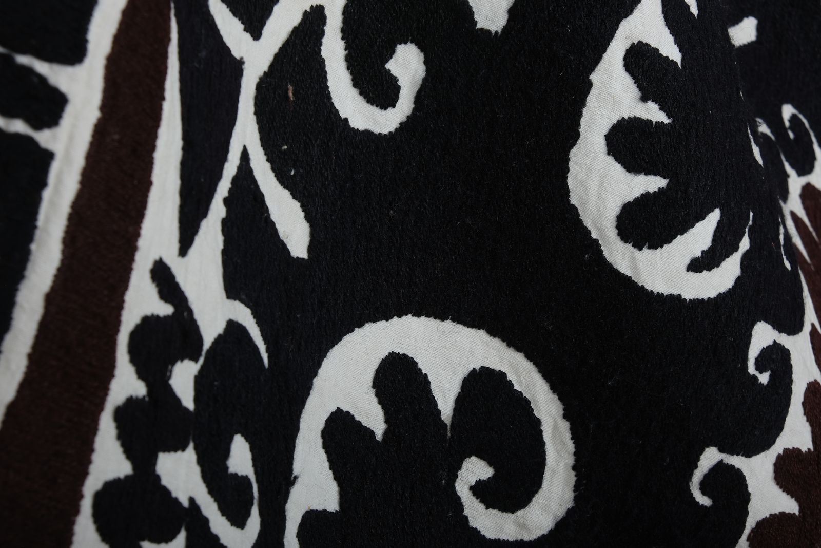 Suzani , Black Suzani Wall Hanging Decor, Uzbek Textile Art From Samarkand 125 X 158 photo furniture