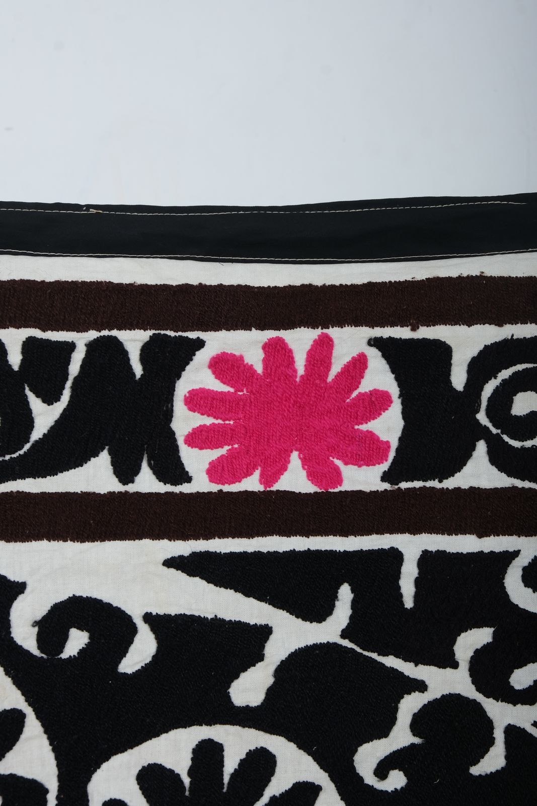 Suzani , Black Suzani Wall Hanging Decor, Uzbek Textile Art From Samarkand 125 X 158 photo Textiles