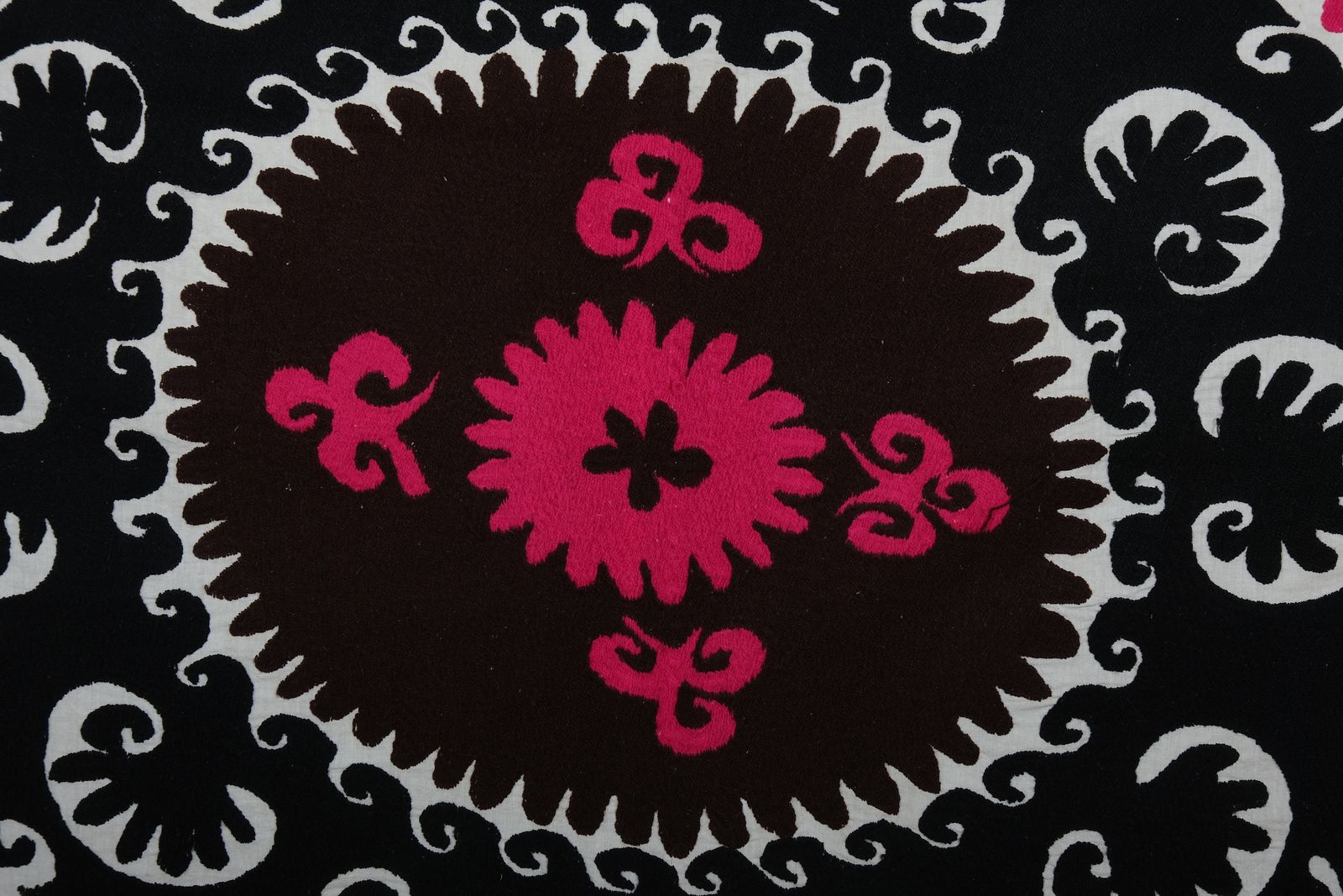 Suzani , Black Suzani Wall Hanging Decor, Uzbek Textile Art From Samarkand 125 X 158 photo 225.0