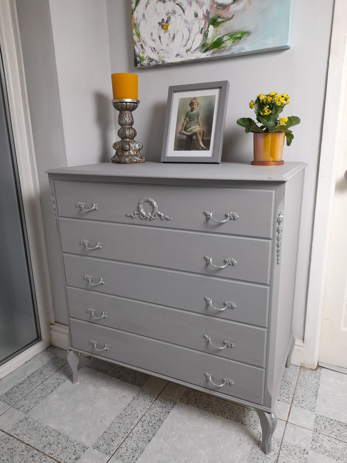Olympus Five Drawer Chest. Hand Finished In Little Lamb And Silver photo 550.0