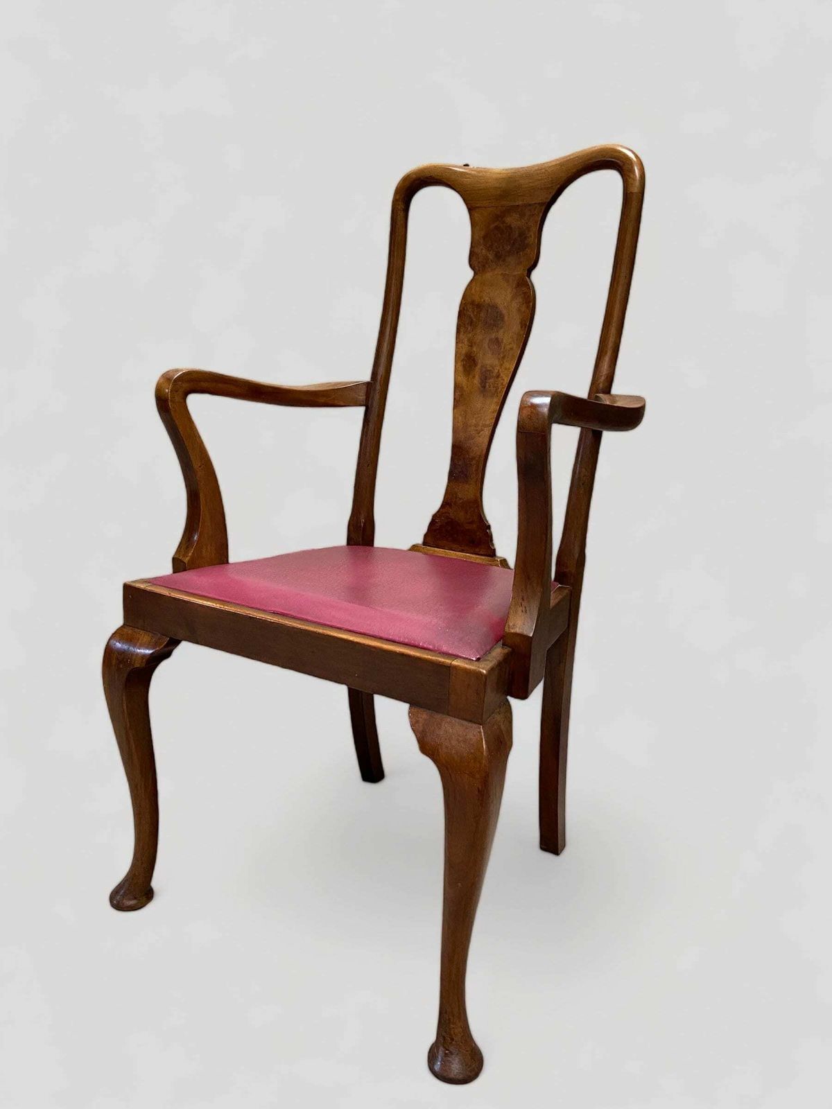 Antique Hickory Chair / Solid Mahogany Traditional Style Splat Back Dining Arm Chairs photo Furniture