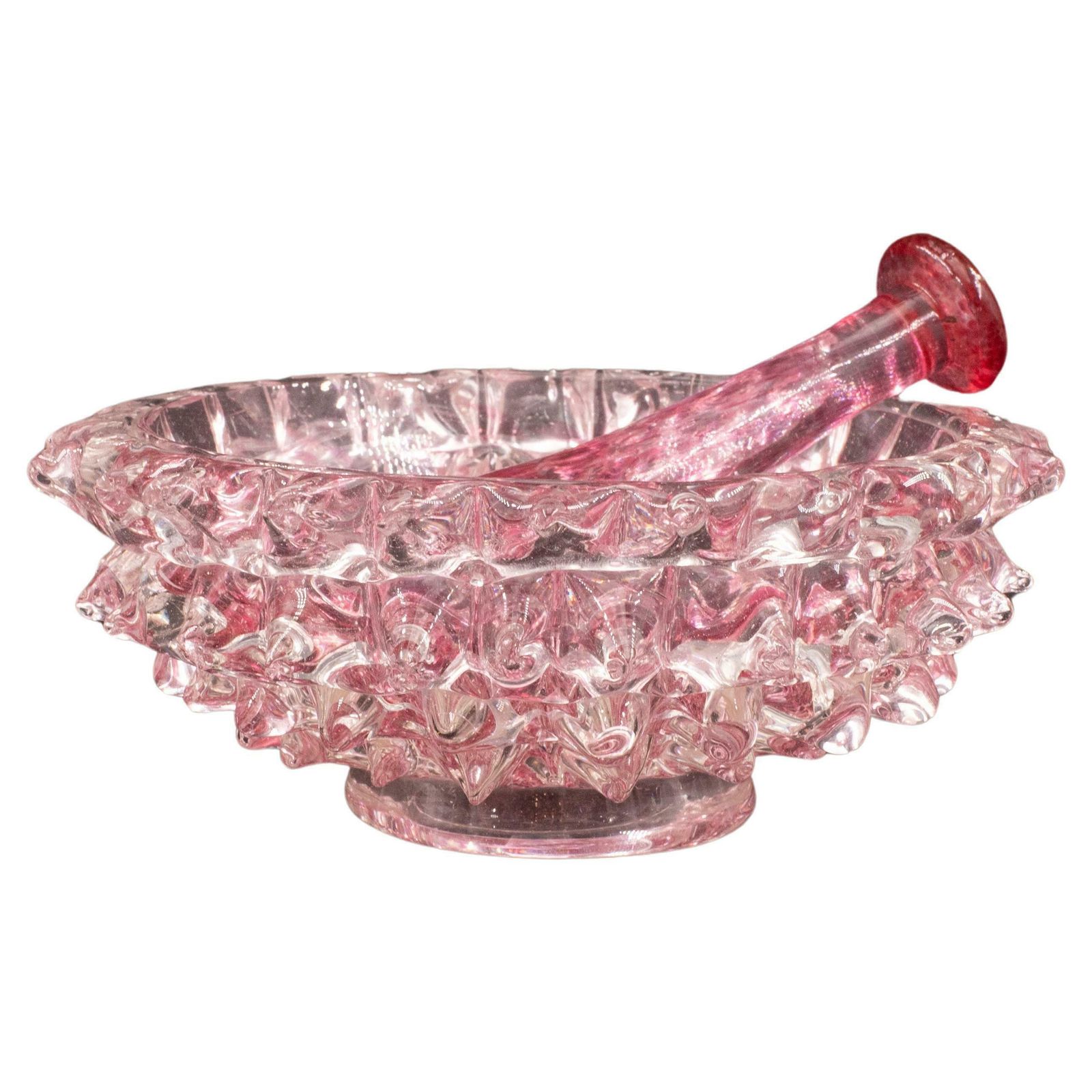 Rare Pink Ercole Barovier Rostrato Murano Glass Vase For Barovier & Toso, 1940s