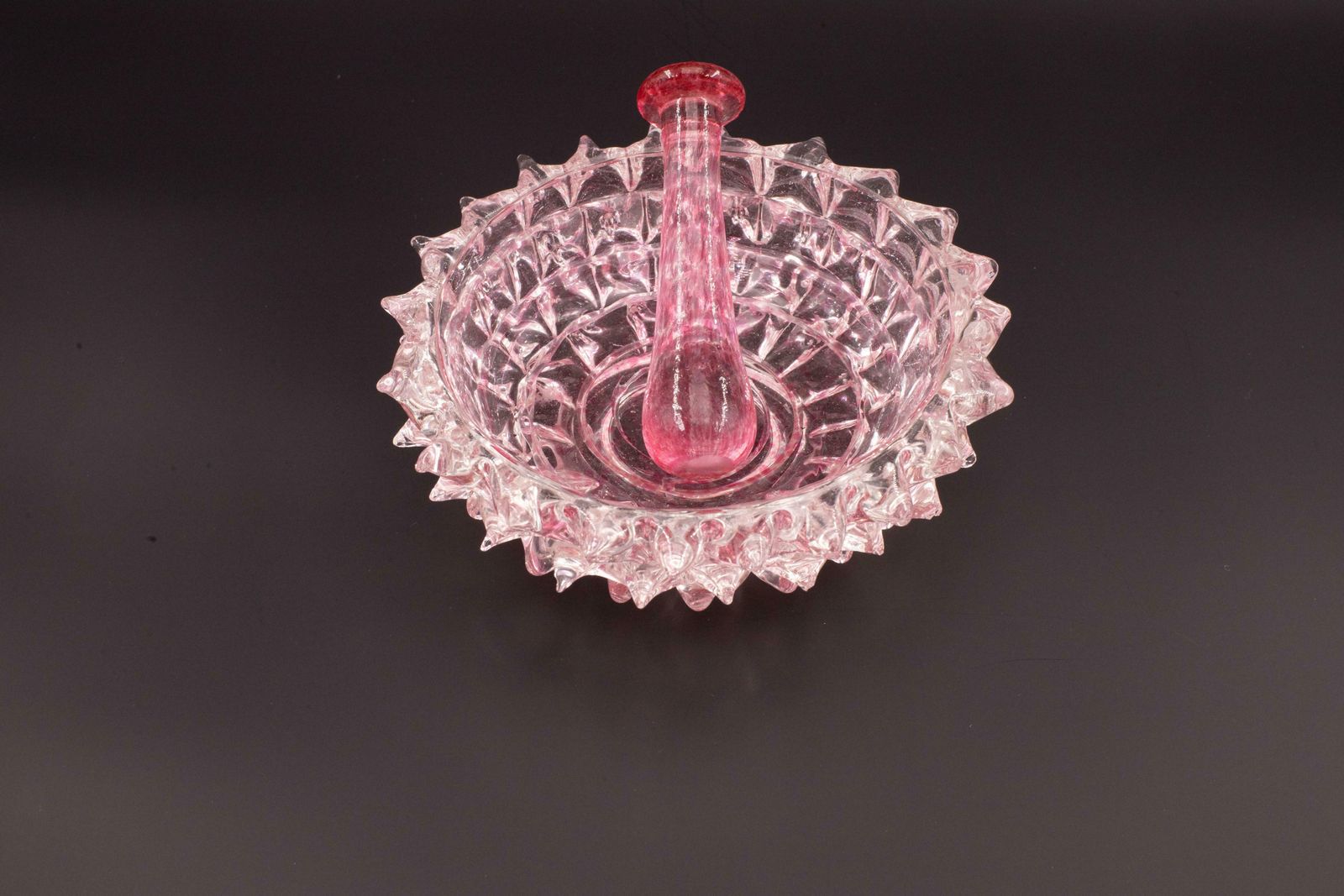 Rare Pink Ercole Barovier Rostrato Murano Glass Vase For Barovier & Toso, 1940s photo buy
